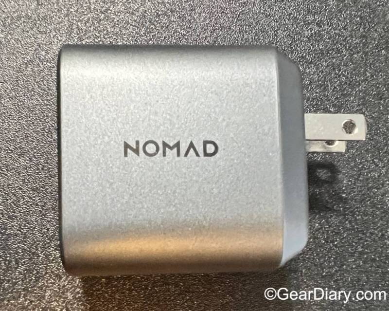 Nomad 65W AC Adapter with prongs extended