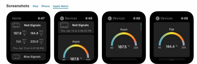 ThermoWorks App on Apple Watch