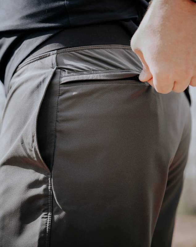 Media pocket on the hip of LIVSN Reflex Shorts for Men