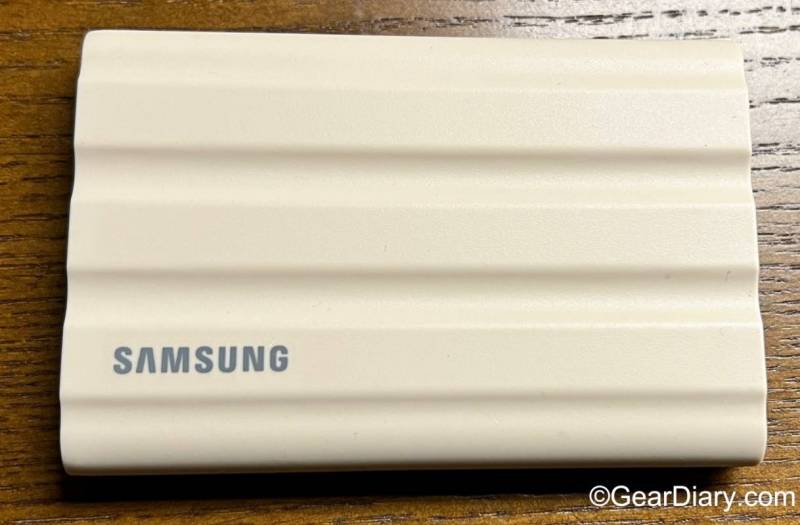 Samsung T7 Shield Portable SSD in white