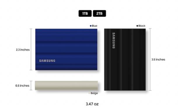 Samsung T7 Shield Portable SSD measurements