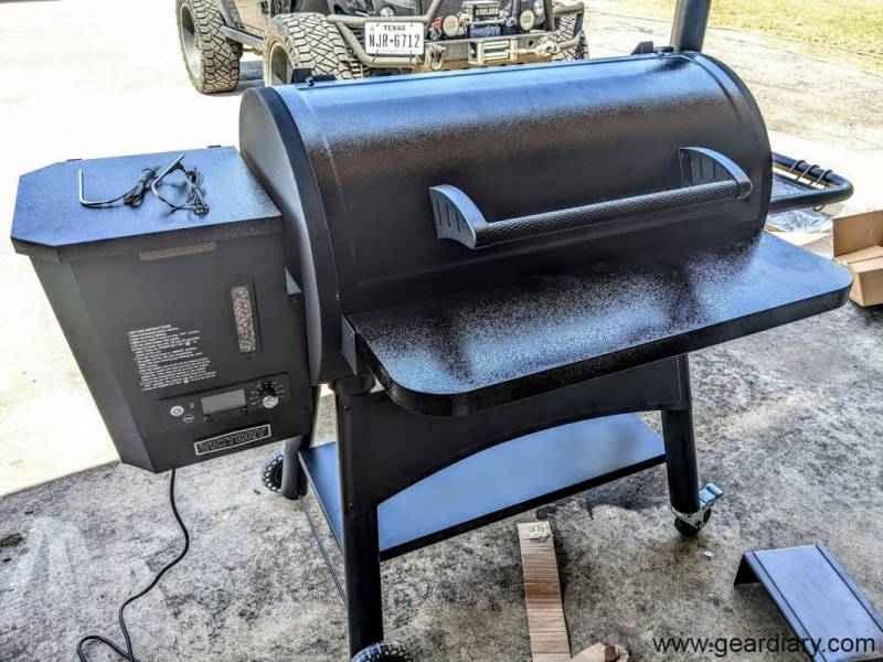 BBQGuys Victory Pellet Grill set up and ready to cook