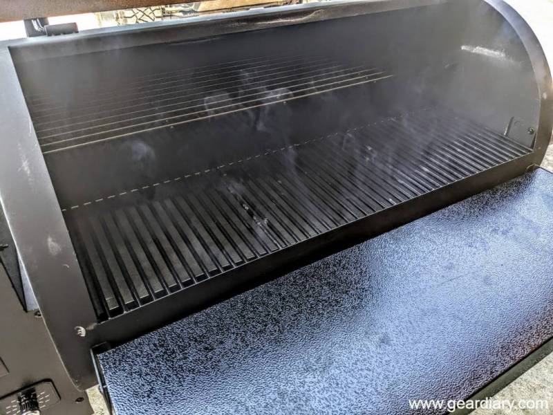 The grilling surface offered by the BBQGuys Victory Pellet Grill