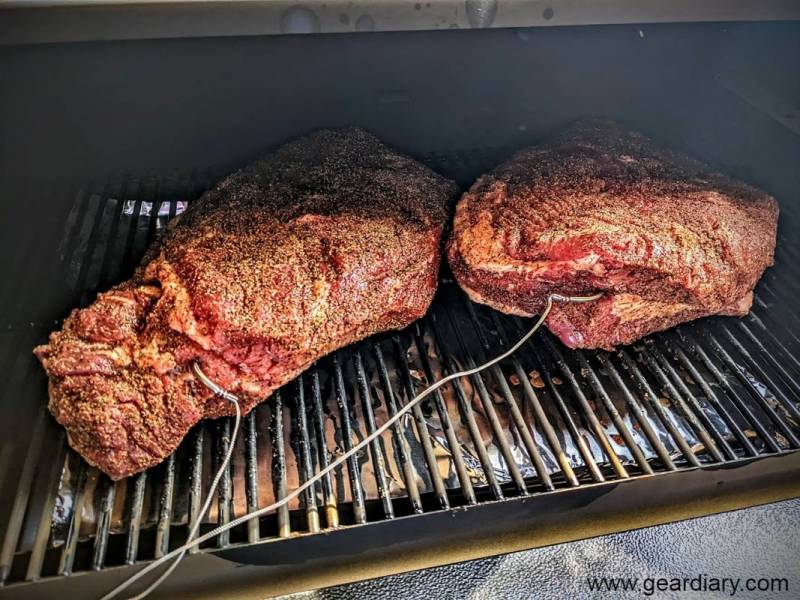 Briskets cooked on the BBQGuys Victory Pellet Grill