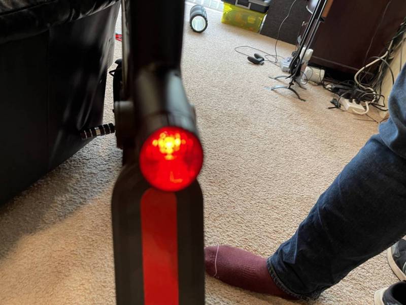Brake light on the Swagtron Swagcycle Pro