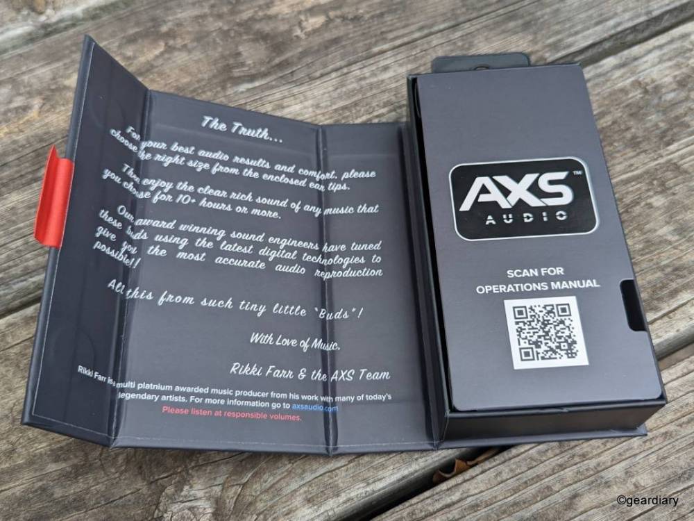 Opening the AXS Audio Professional Earbuds box