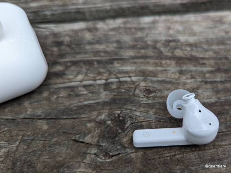 Under the eartip on the AXS Audio Professional Earbuds