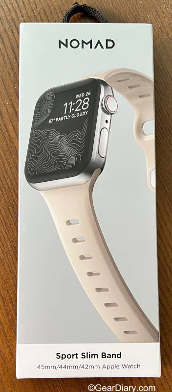 The Sport Slim Band for Apple Watch retail packaging