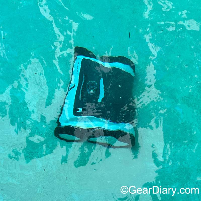 Aiper Seagull 1500 Cordless Robotic Pool Cleaner on the bottom of the author's pool