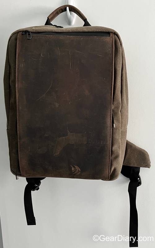Front view of the Waterfield Sutter Slim Laptop Backpack