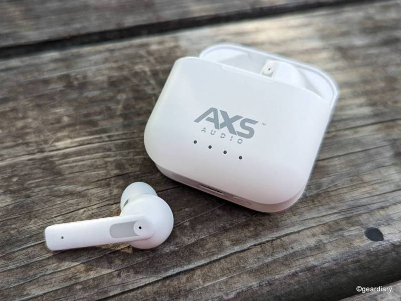 The capacitive area on the AXS Audio Professional Earbuds stem