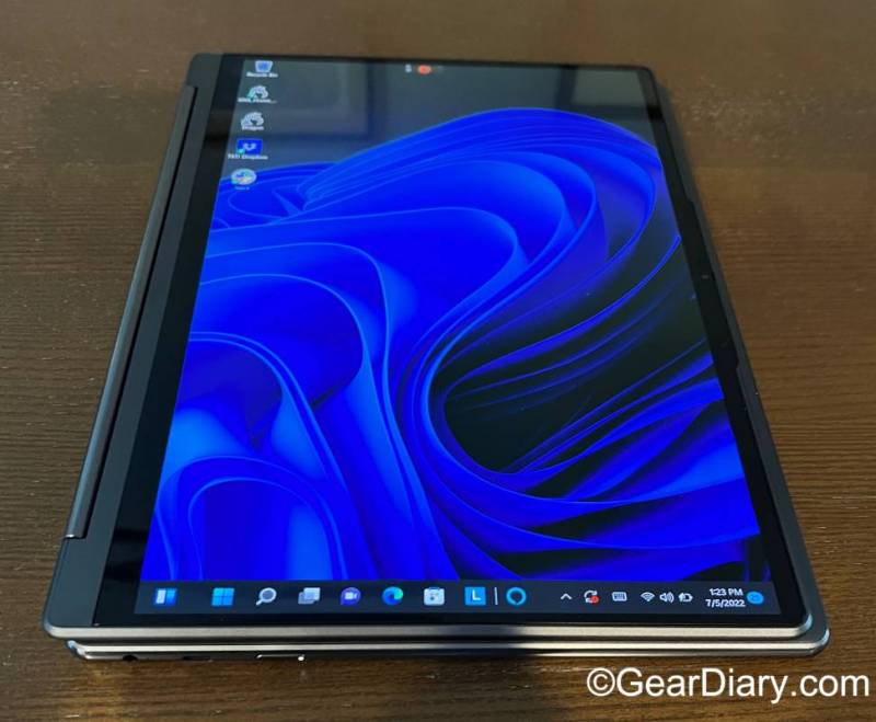 Lenovo Yoga 9i 7th Gen opened as a tablet