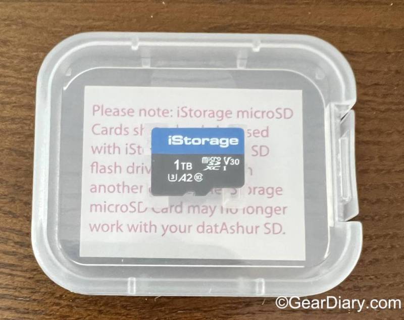 iStorage encrypted 1TB microSD card