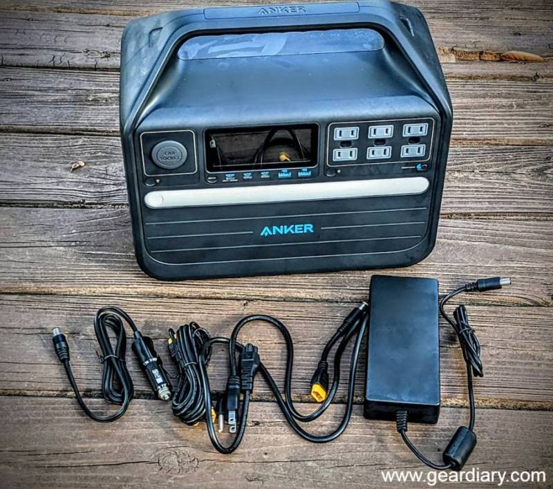 Anker 555 PowerHouse with included accessories
