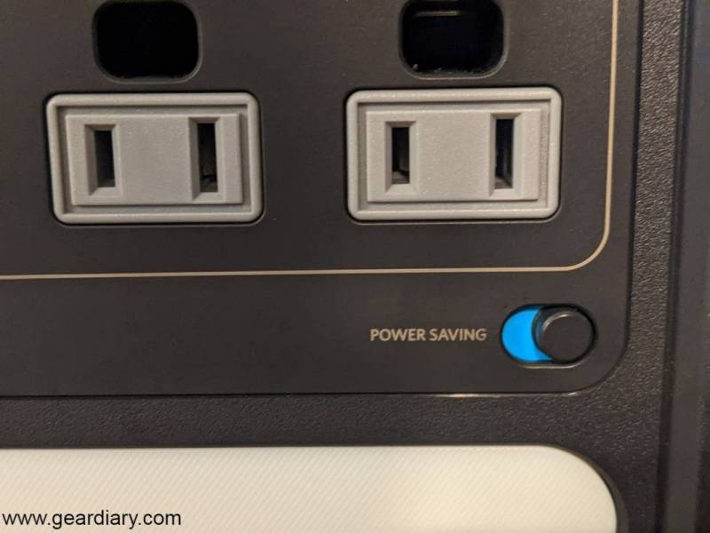 Power saving switch next to Anker 555 PowerHouse