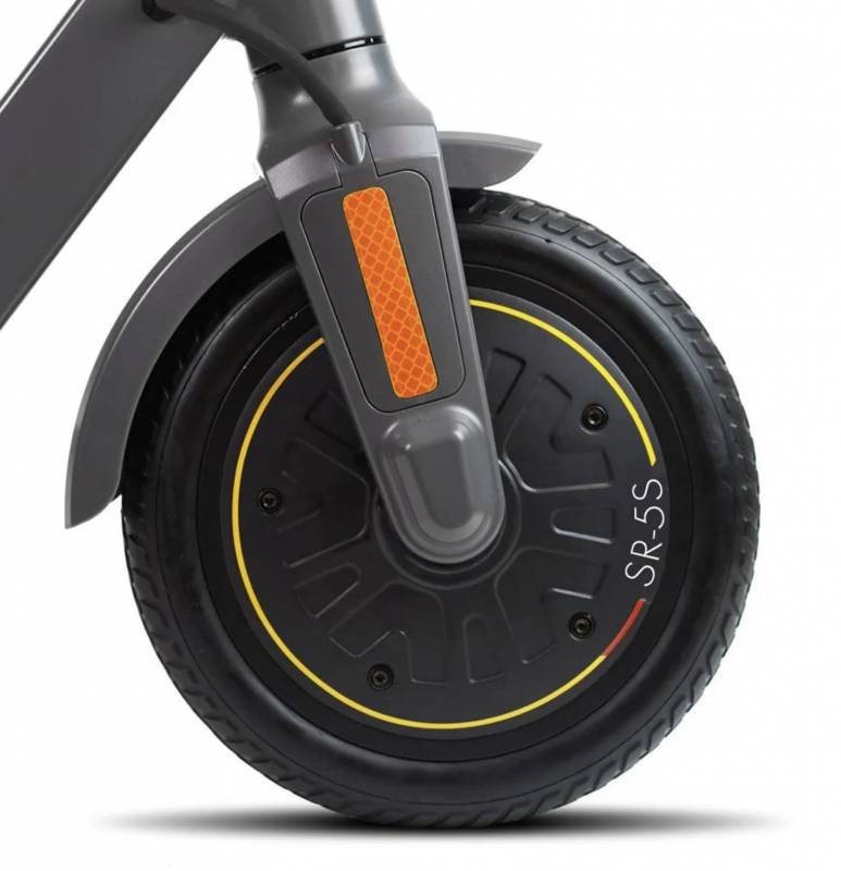 Front wheel on the Shell Ride SR-5S Electric Scooter