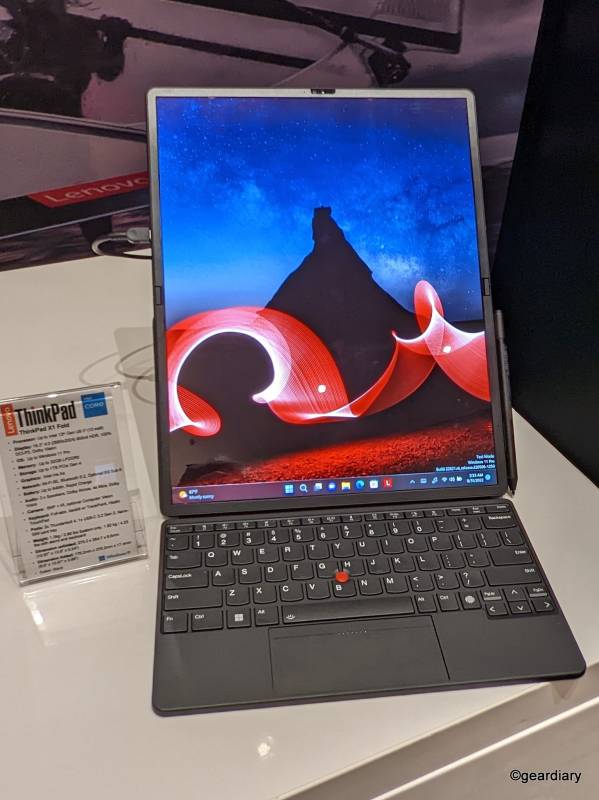 Lenovo Next-Gen ThinkPad X1 Fold in portrait mode