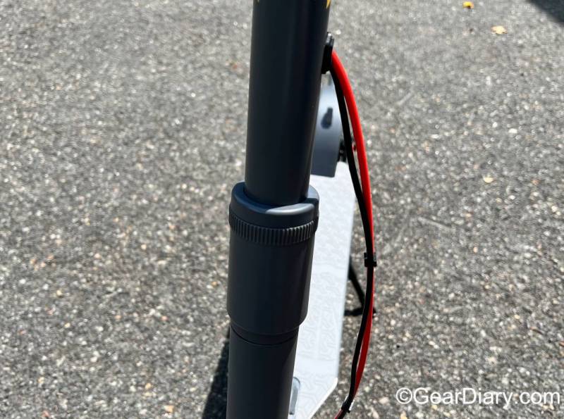 The locking ring on the Shell Ride SR-5S Electric Scooter