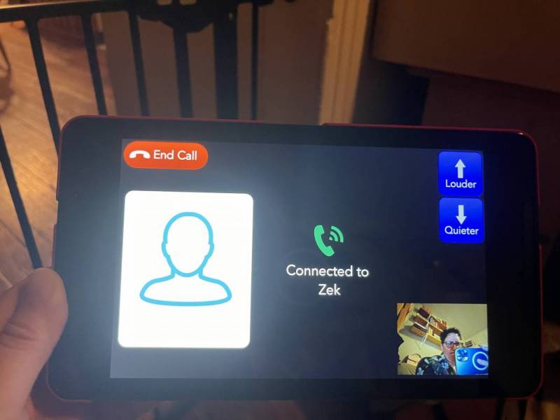 GrandPad video call in action