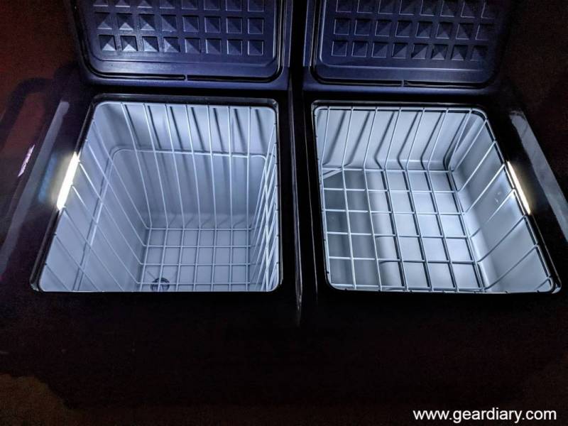 The dual-zone LEDs in the Bodegacooler Portable Freezer (TWW75)