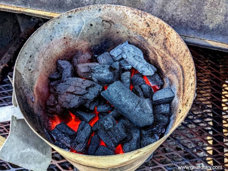 The Good Charcoal Company charcoals heating up
