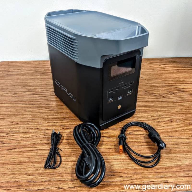 The EcoFlow Delta 2 Portable Power Station with included accessories