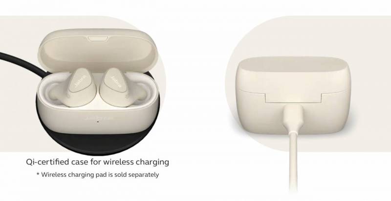 The Jabra Elite 5 can be wirelessly charged inside their Qi-certified case