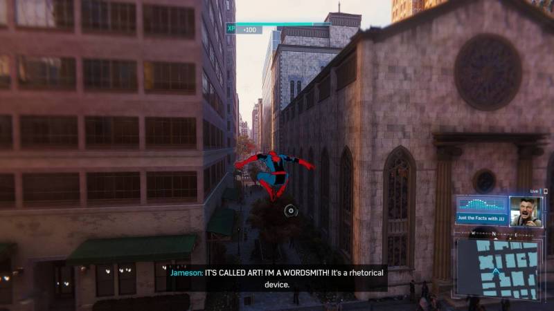 Spidey making his way through the city in Marvel's Spider-Man Remastered
