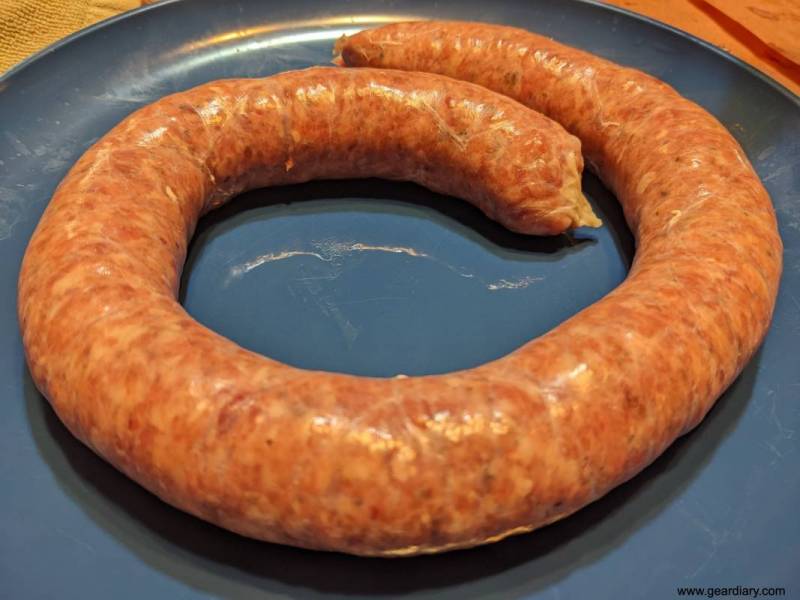 Homemade sausage, made with the Aaobosi Electric Meat Grinder