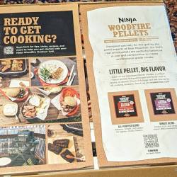 Inside view of the Ninja Woodfire Outdoor Grill retail box