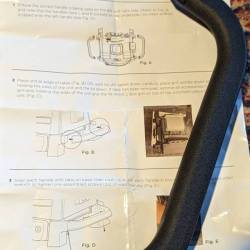 Instructions for installing the Ninja Woodfire Outdoor Grill's handles