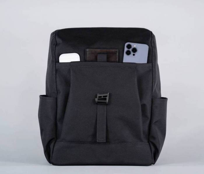 The large pocket under the front glap of the WaterField Miles Laptop Backpack