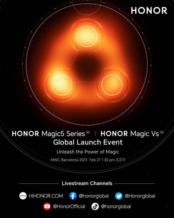 Honor Magic Vs and Magic5 Series at MWC 2023