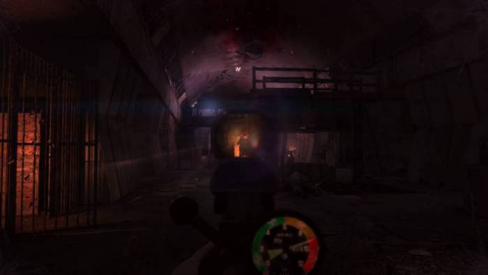 A dark scene in the game "Metro 2033 Redux"