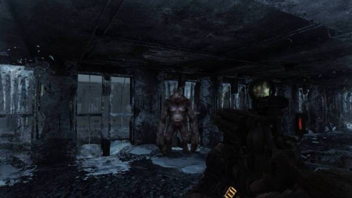 A dark scene from the game "Metro 2033 Redux"