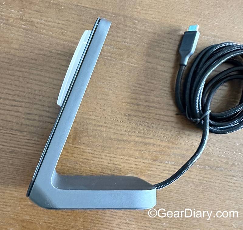 The Nomad Stand One MagSafe Charger lying on its side