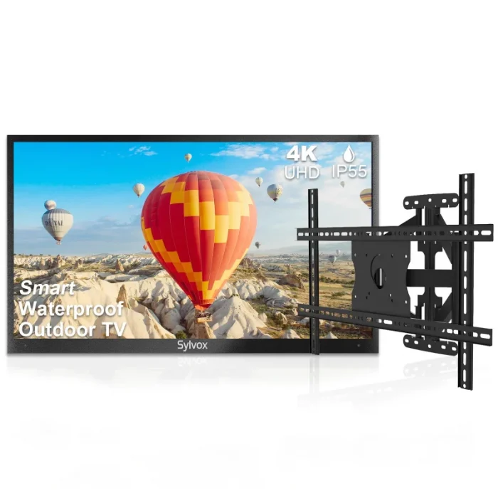 Stock photo of the Slyvox 43" Outdoor TV and mount