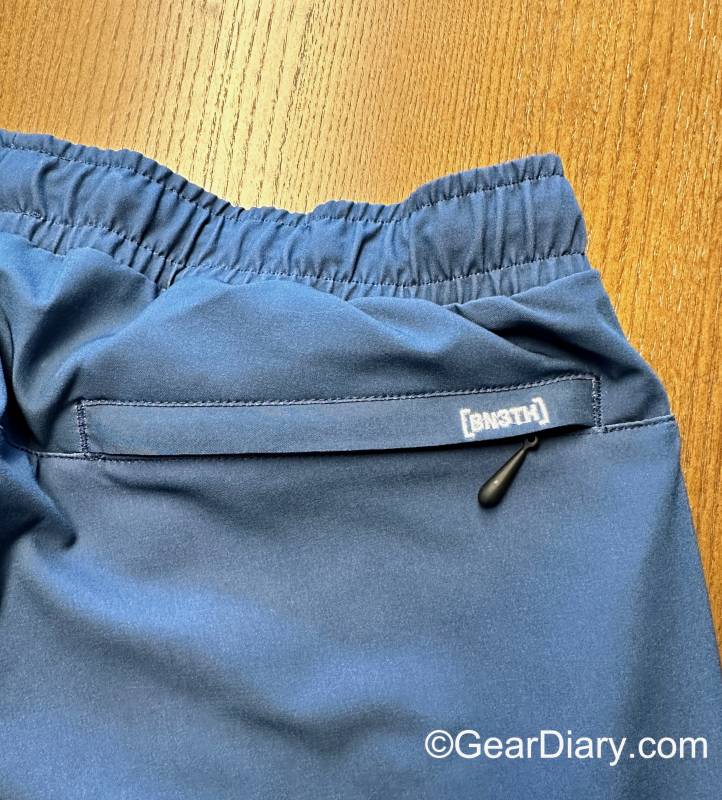 The zippered rear hip pocket on the BN3TH Agua Volley 2N1 Swim Short