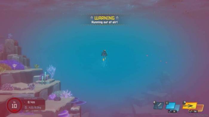 An underwater scene in Dave the Diver