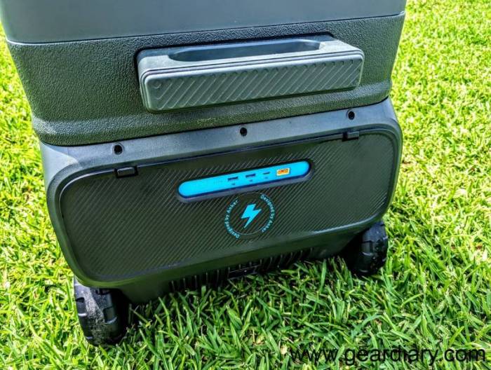 The charging ports on the Anker EverFrost's side
