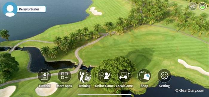 Virtual golf courses with PhiGolf 2