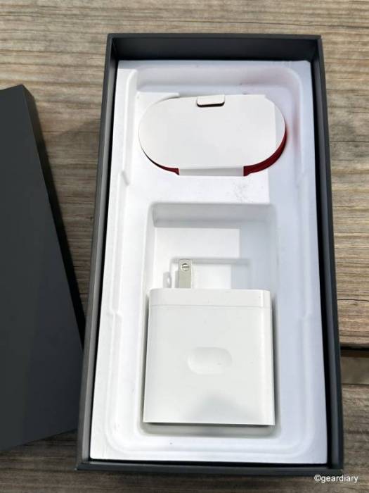 The OnePlus Nord N30 5G charging cable and wall charger