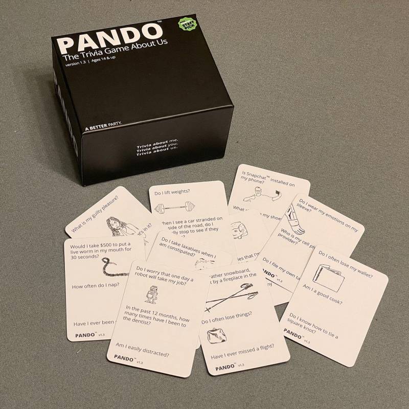 Pando Trivia card game