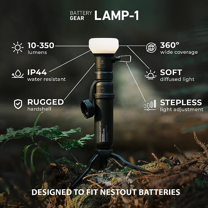ELECOM NESTOUT Lamp-1 Outdoor Camping LED Flashlight w/ Mini Tripod