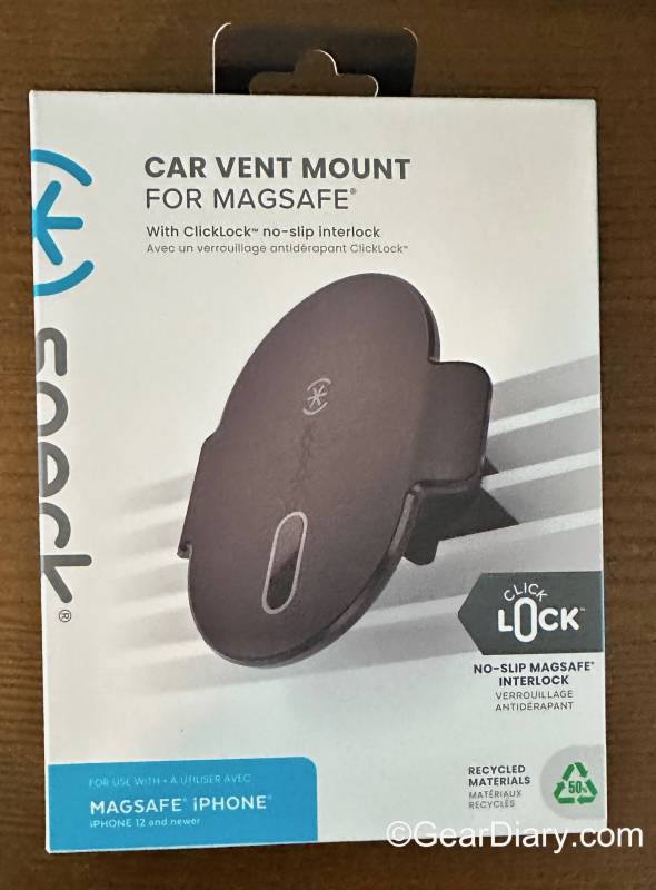 Speck ClickLock Car Vent Mount for MagSafe retail packaging