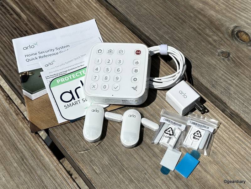 Accessories included with the Arlo Home Security System