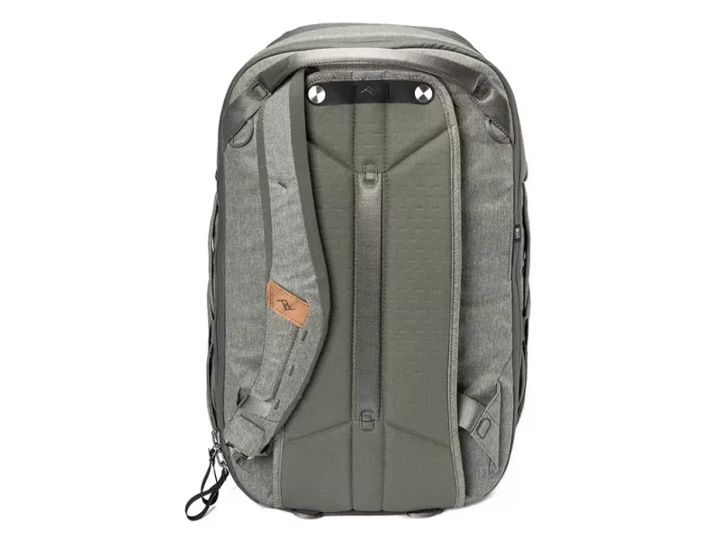 Peak Design Travel Backpack 30L shoulder straps can be stowed beneath a magnetic flap on the back of the bag. 