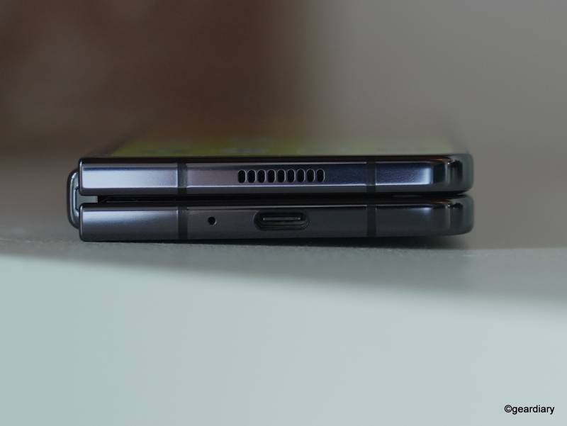 The bottom of the Samsung Galaxy Z Fold5