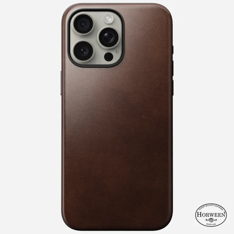 Nomad Modern Leather Case in Rustic Brown Horween Leather