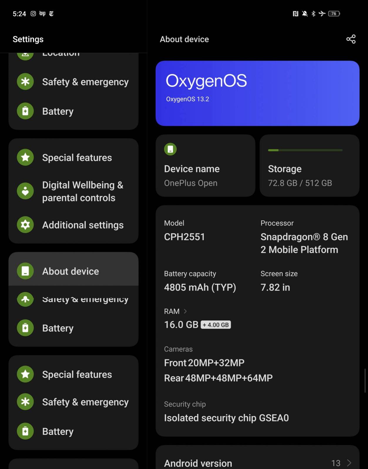 Adding an additional 12GB RAM with RAM Expansion on the OnePlus Open